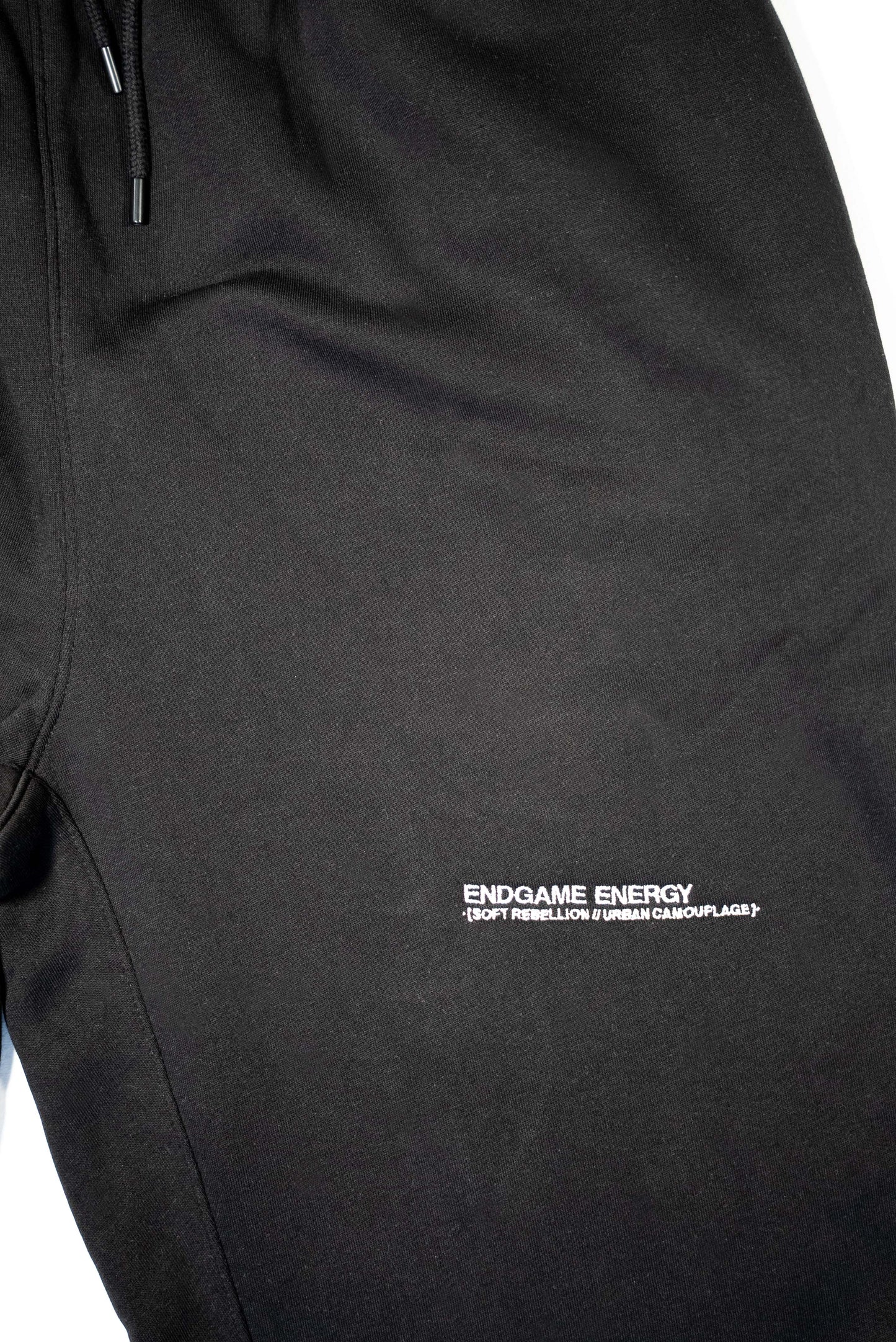 Black Joggers (White Print)