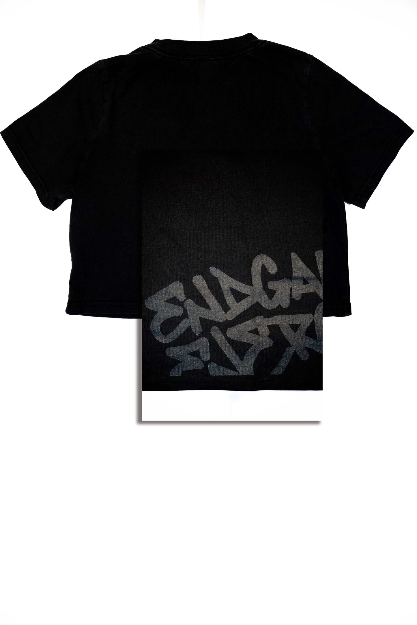 Women's ‘Stealth’ Stone Wash Heavy Crop Tee