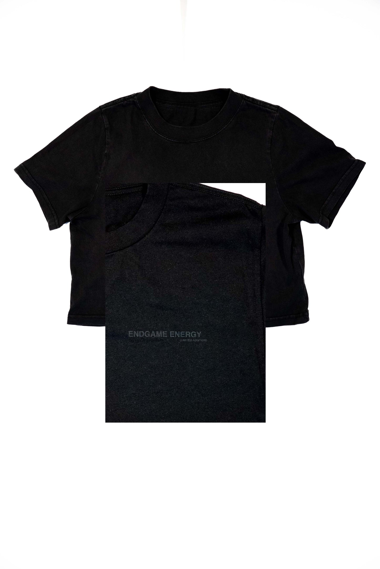 Women's ‘Stealth’ Stone Wash Heavy Crop Tee