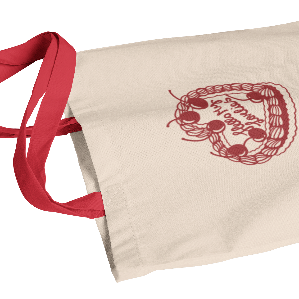 Hello my Lovelies Red Handled tote bag