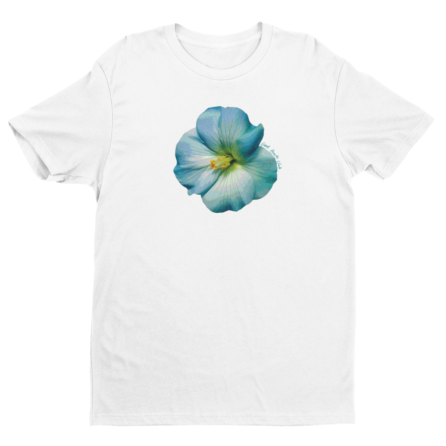 Good Hearts Club Blue Hibiscus Unisex Tshirt